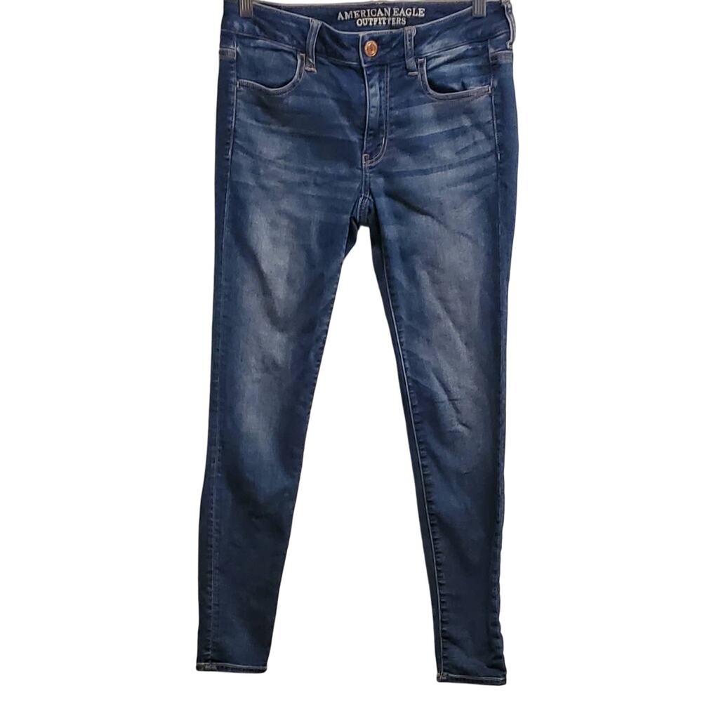 American Eagle Women's Super Stretch Blue Denim Jeggings Jeans 6 find